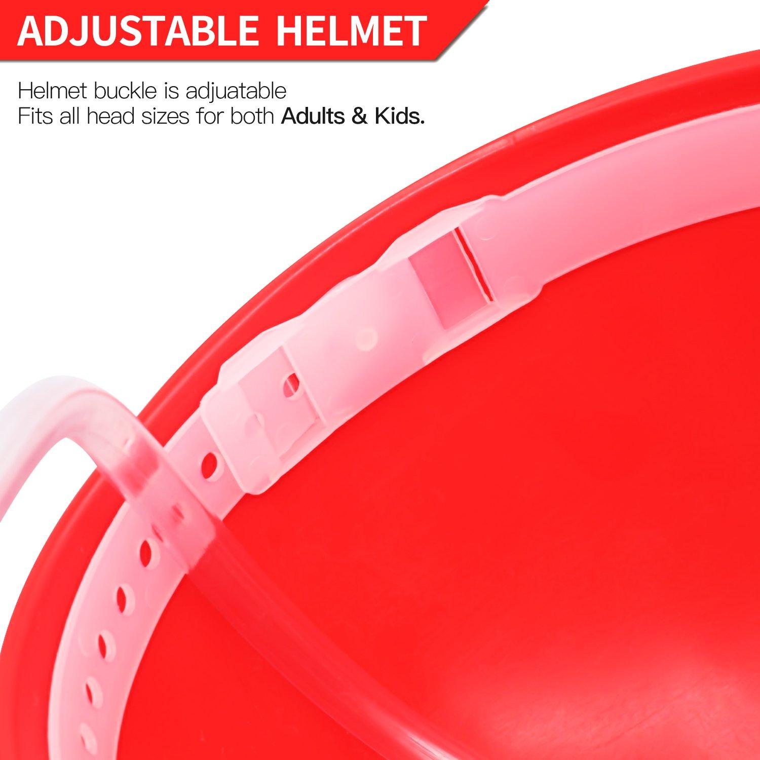 Novelty Place NOVELTY PLACE Drinking Helmet - Can Holder Drinker Hat Cap with Straw for Beer and Soda - Party Fun - Red