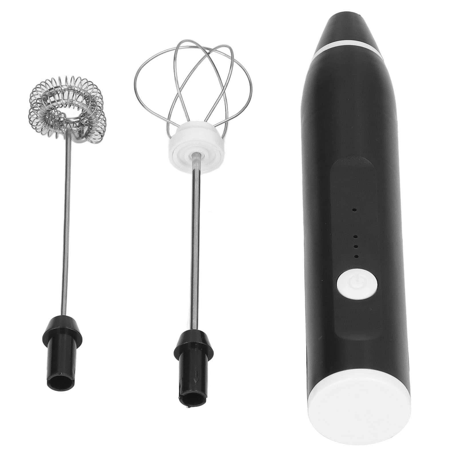 Jectse Cordless Electric Milk Frother with 2 Eggbeater Heads, 3 Modes, Fast and Efficient, Wide Range of Applications, (A)