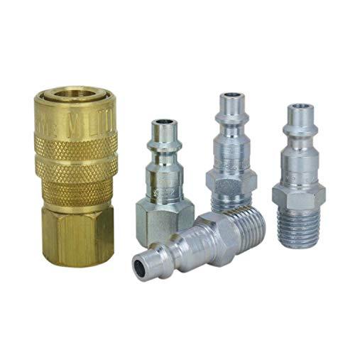 Milton Milton (S-211) 1/4" NPT M-Style Coupler and Plug Kit, (5-Piece)