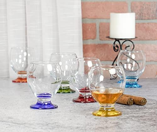 Red Co. Red Co. Orion Multicolor Footed Goblets, 8.25 Ounce - Set of 6