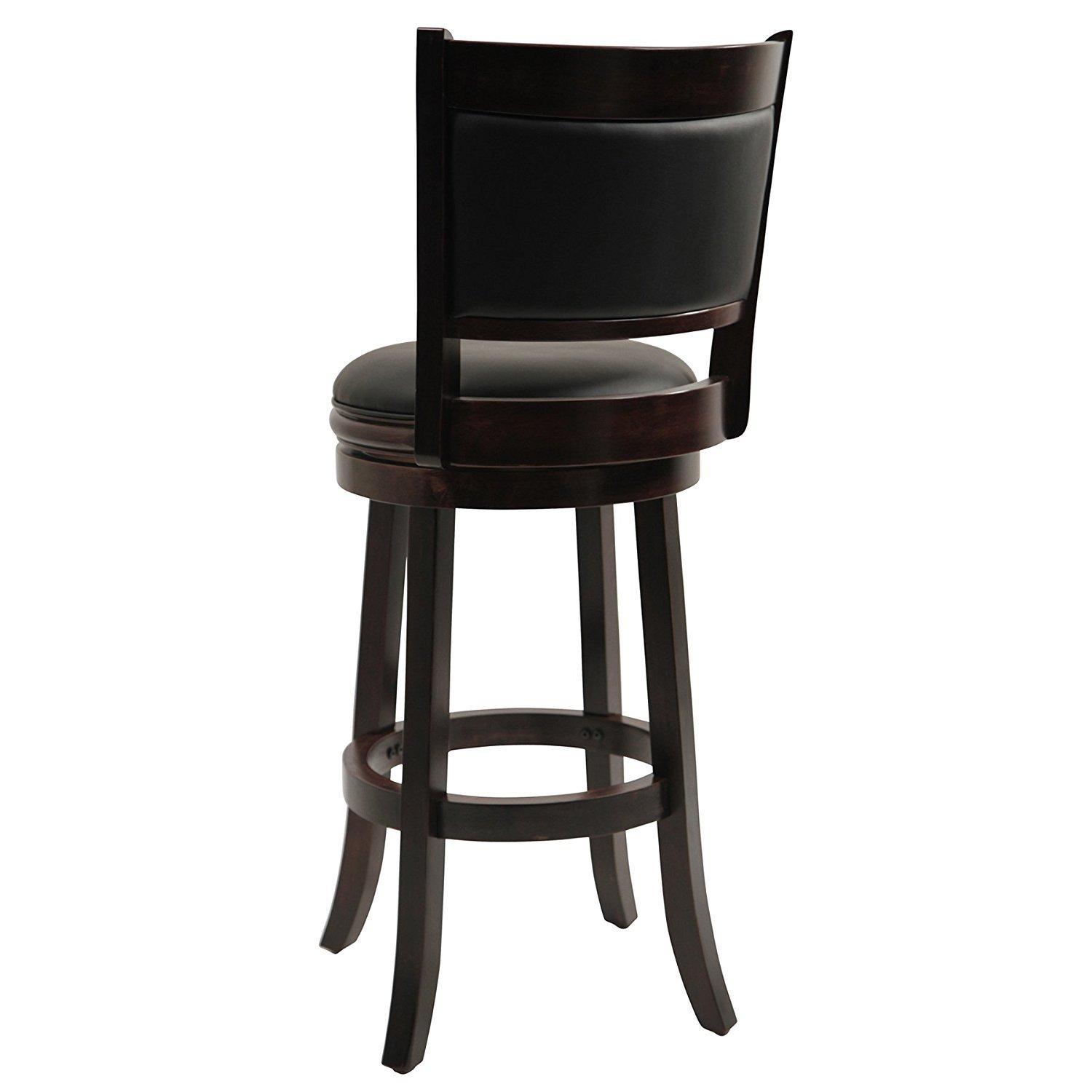 Boraam Boraam Augusta Bar Height Swivel Stool, 29-Inch, Cappuccino, 2-Pack