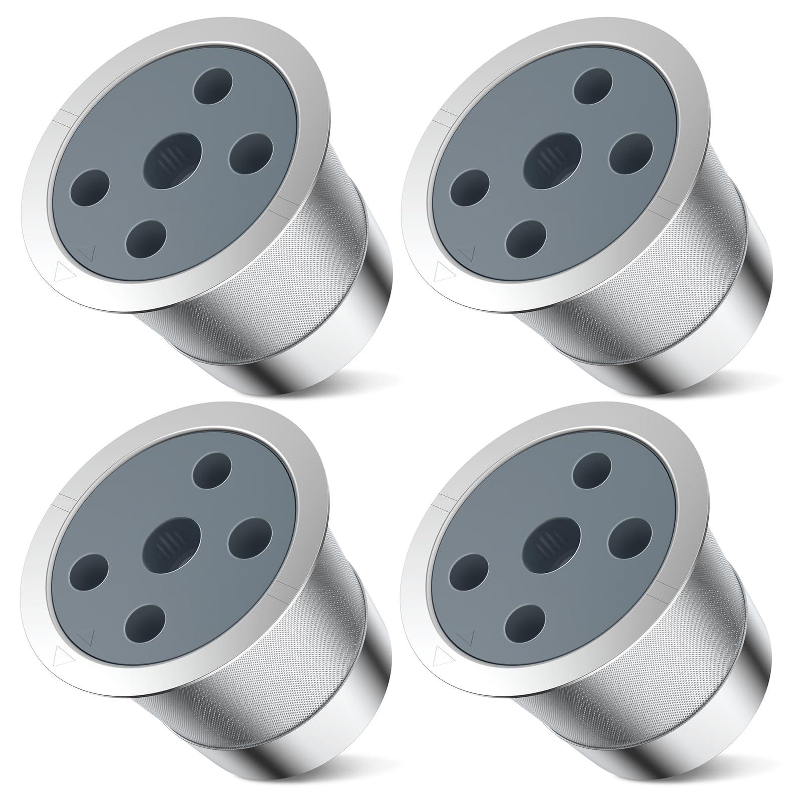 NOALTO Reusable K Cups for ke K Supreme | Refillable K cups with Adapter for ke K Supreme (Plus) Coffee Maker (4 pack)