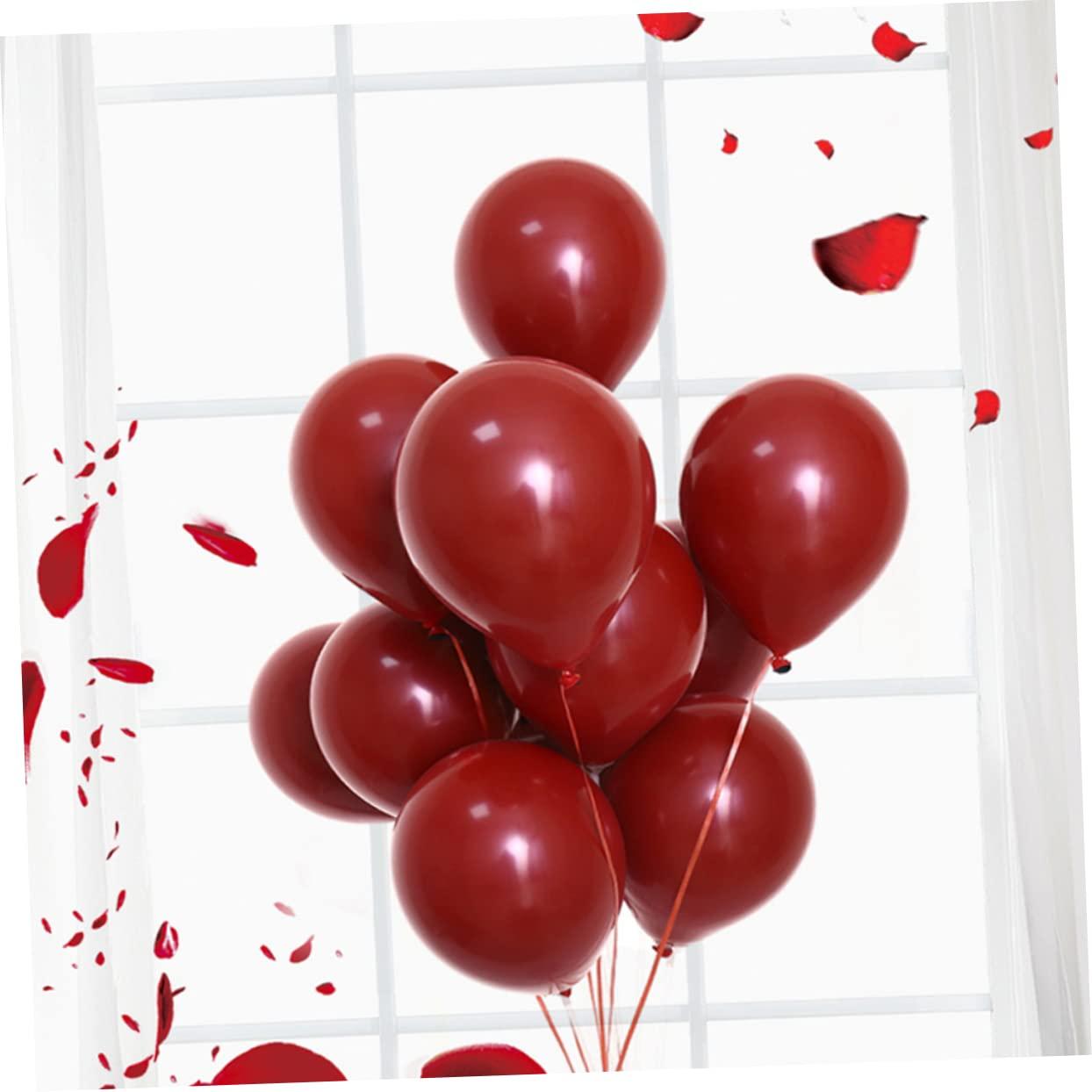 DECHOUS DECHOUS 50 Pcs Decorative Balloons for Party Emulsion Unique Latex Balloons Valentine S Day Balloons Matte Red Balloons Red