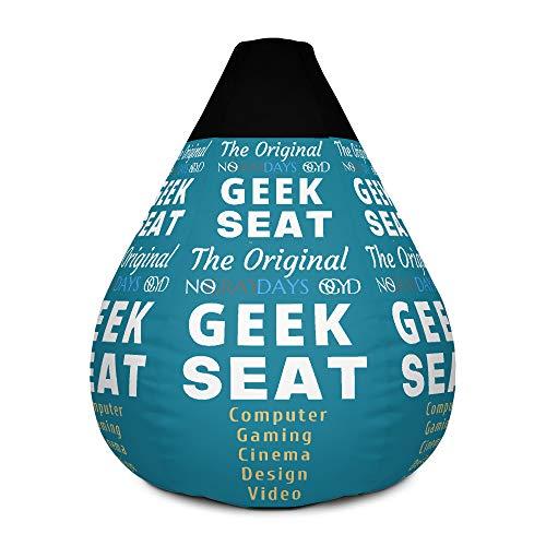 NoGrayDays Bean Bag Chair w/Filling The-Geek-Seat Soft Sofa Gaming Sack Funny Novelty Gift for Men Women Kids Teens mom dad Adults
