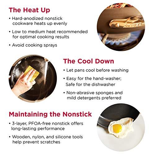 All-Clad All-Clad HA1 Hard Anodized Nonstick Saute Pan with Lid and Fry Pan Set 4 Quart, 10 Inch Induction Oven Broiler Safe 500F Pots and Pans, Cookware Black