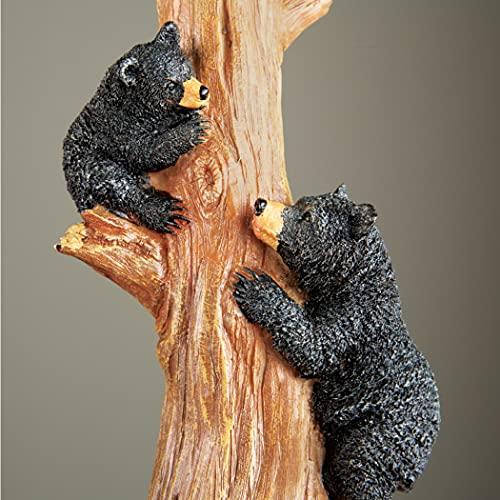 Collections Etc Collections Etc Rustic Climbing Bear Family Northwoods Lamp,14 3/4" H