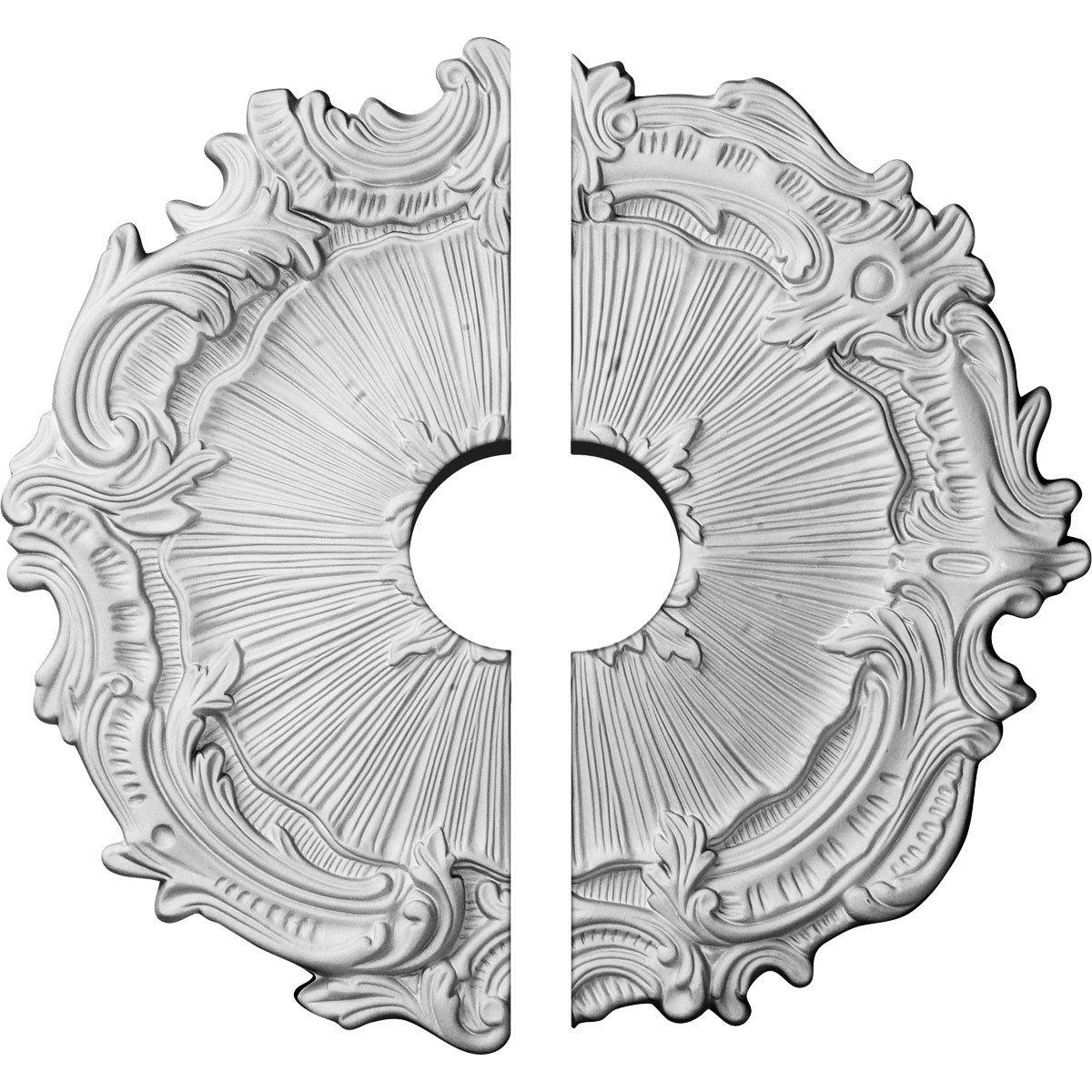 Ekena Millwork Ekena Millwork CM16PL2-03500 Plymouth Ceiling Medallion, 16 3/4"OD x 3 1/2"ID x 1 3/8"P, Factory Primed