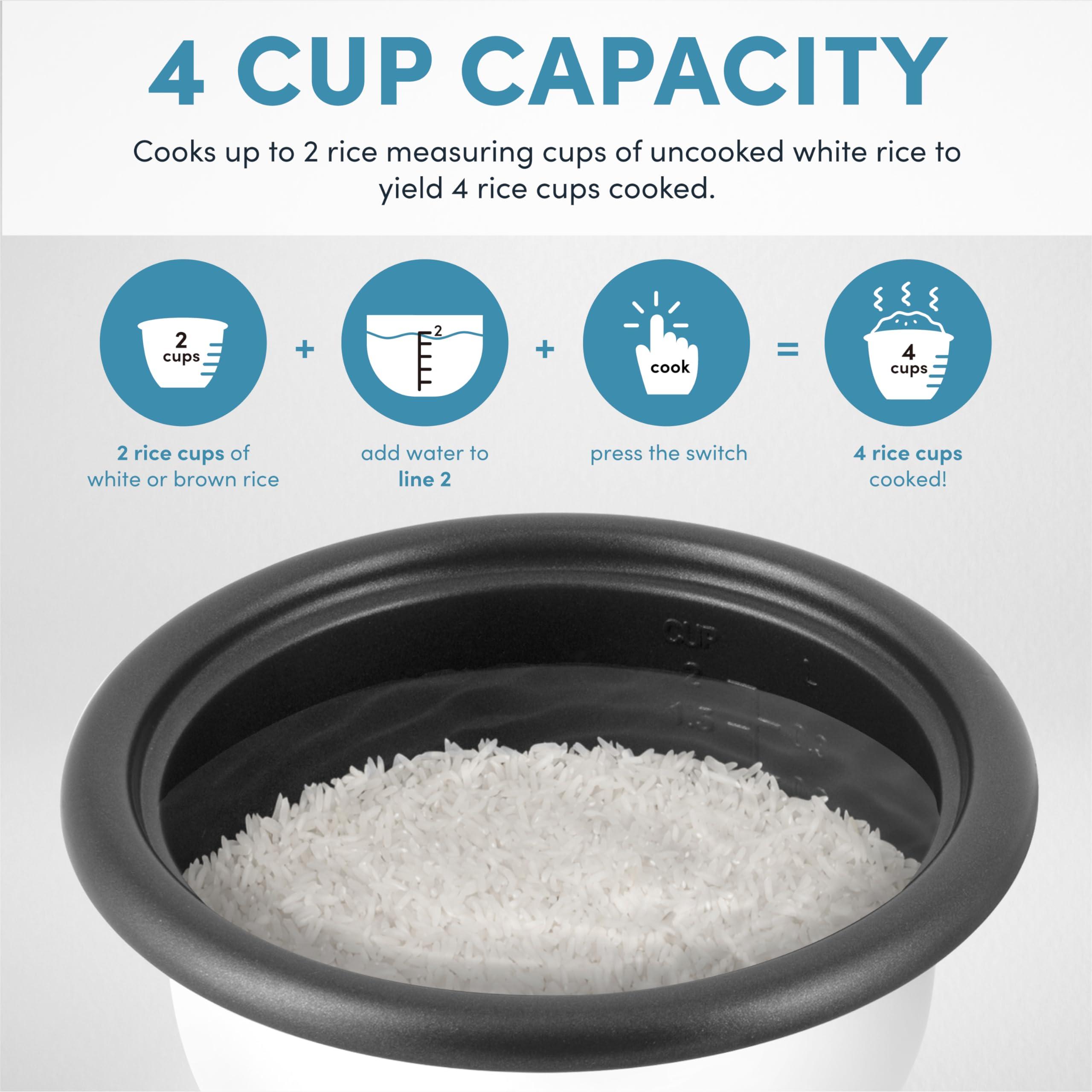 AROMA AROMA Mini Rice Cooker, 2-Cup (Uncooked) / 4-Cup (Cooked), Grain Cooker, Soup Maker, Oatmeal Cooker, Auto Keep Warm, 1 Qt, Light Green