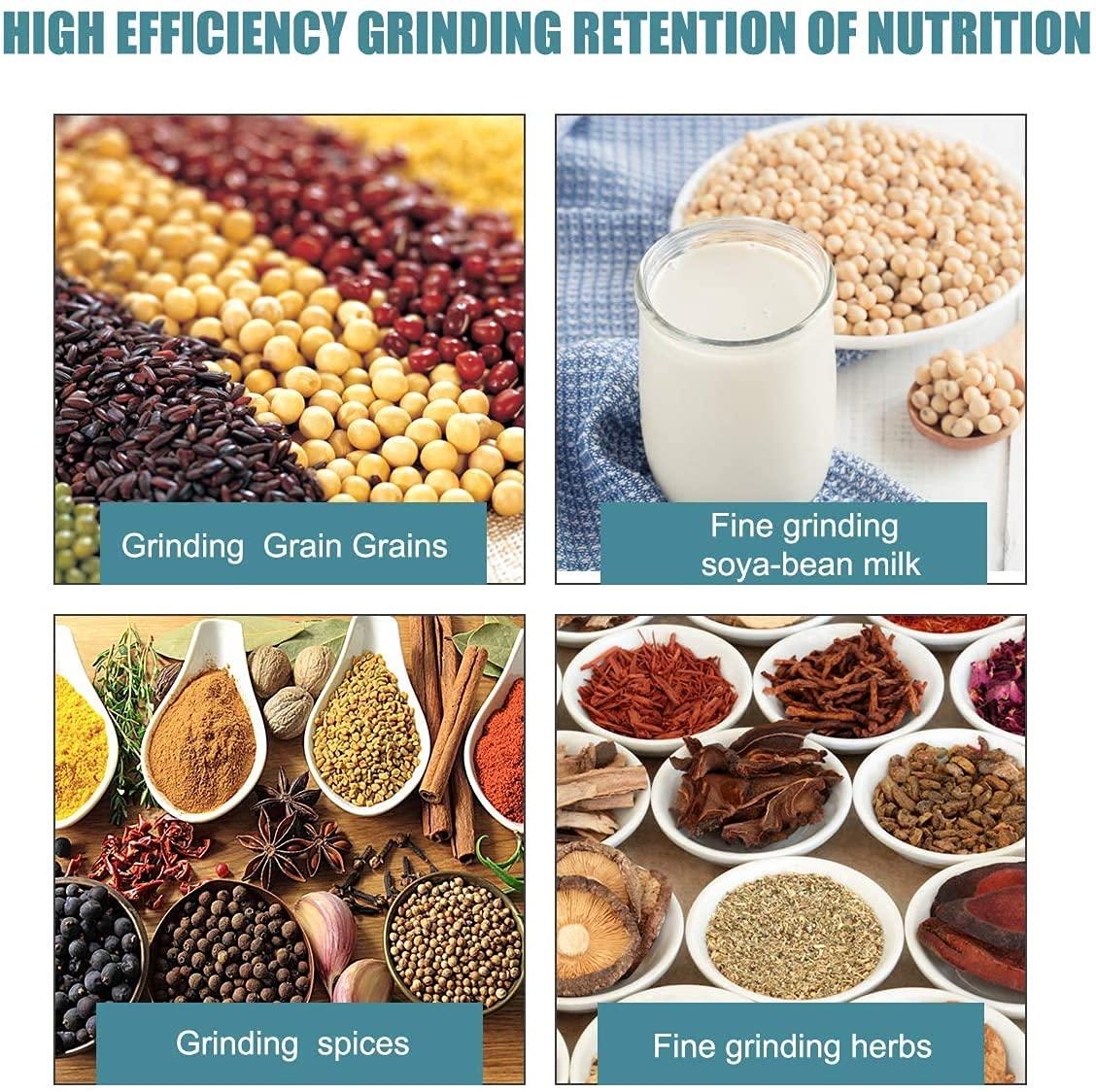 LILYPELLE LILYPELLE 3000W Electric Grain Mill, 110V Corn Grinder Mill Grinder Heavy Duty Grain Grinder Commercial Electric Feed Mill Dry Cereals Grinder Corn Grain Coffee Wheat Feed Machine With Funnel