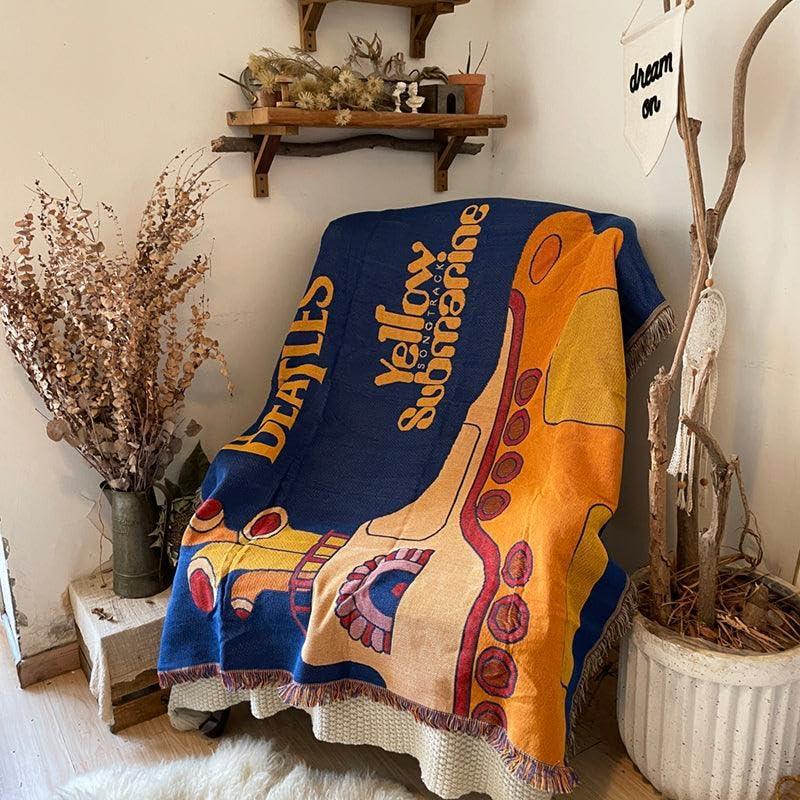 D.M.C New York D.M.C New York Yellow Submarine Cover Blanket Throw, Music Camp Blanket, for All Seasons (Full)