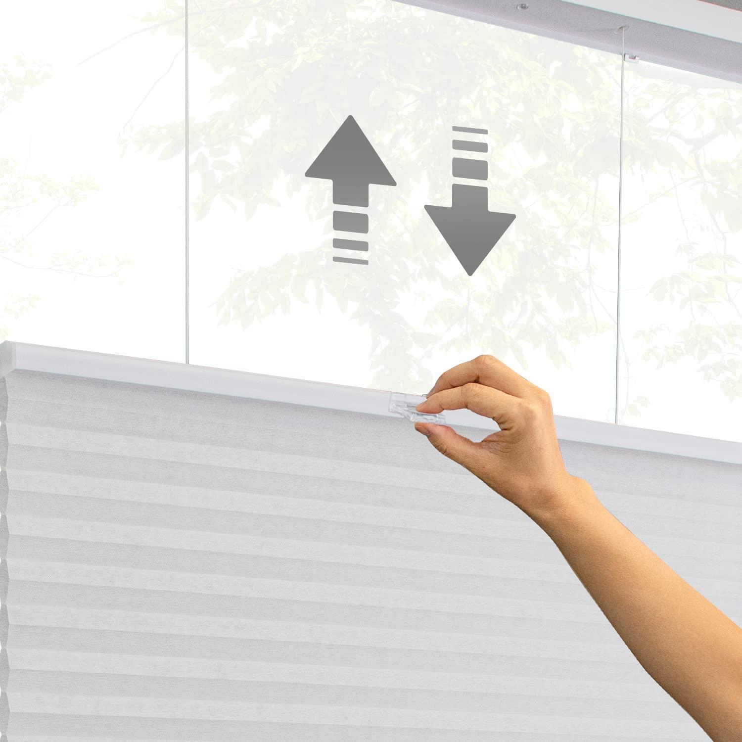 CHICOLOGY CHICOLOGY Cellular Shades, Top Down Bottom Up Shades, Custom Blinds for Windows, Window Shades for Home, Door Blinds, Window Coverings, Cellular Blinds, Pewter (Light Filtering), 23.75" W x 48" H