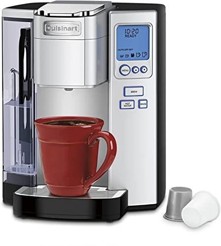Cuisinart Cuisinart Coffee Maker, Single Serve 72-Ounce Reservoir Coffee Machine, Programmable Brewing & Hot Water Dispenser, Stainless Steel, SS-10P1,Silver