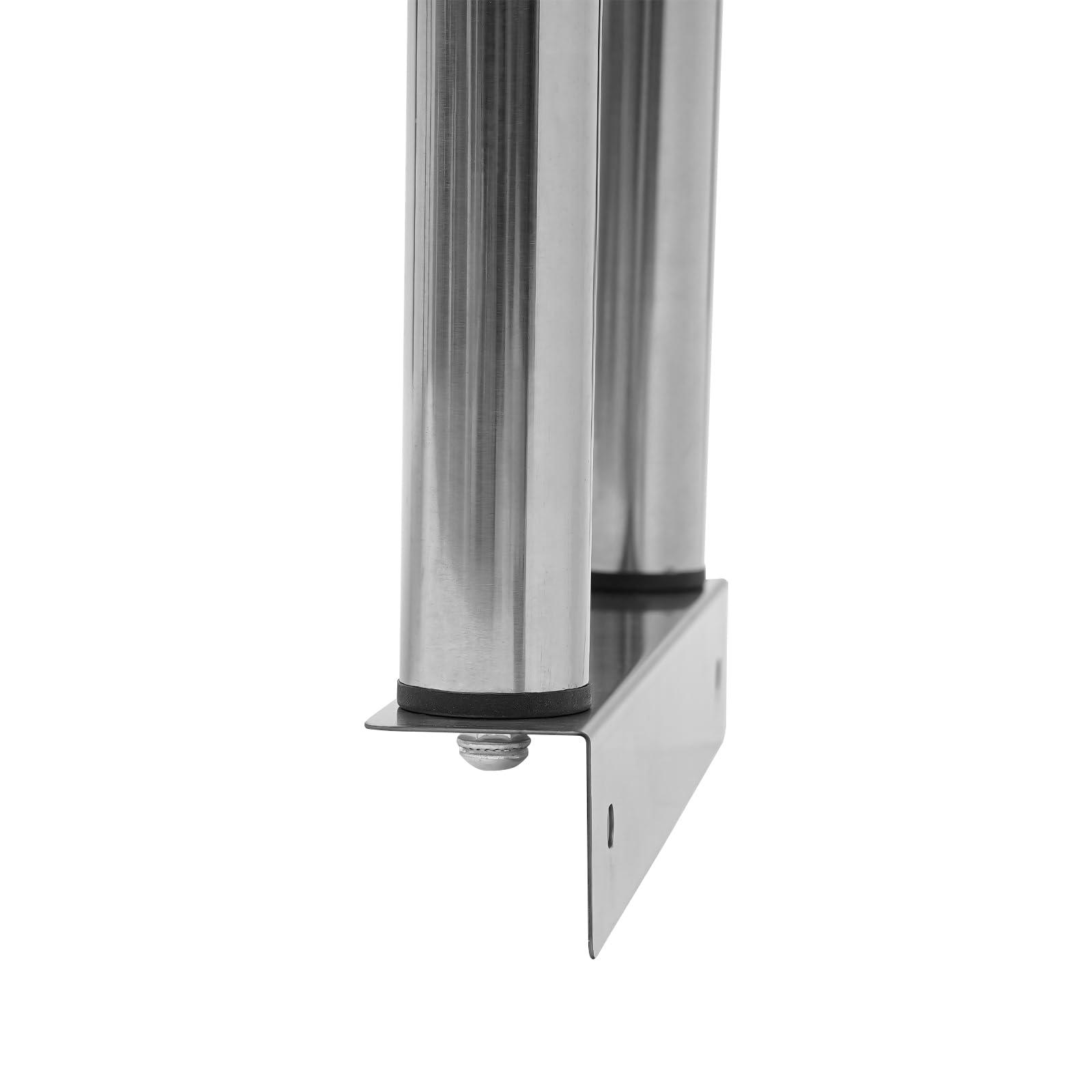 Hanmorfarbi Hanmorfarbi Metal Shelving Heavy Duty Storage Shelves Stainless Steel Storage Racks and Shelving,2 Tier Shelving Units and Storage,176lbs Bakers Rack with Storage,Adjustable Height (12 * 71 * 24in)