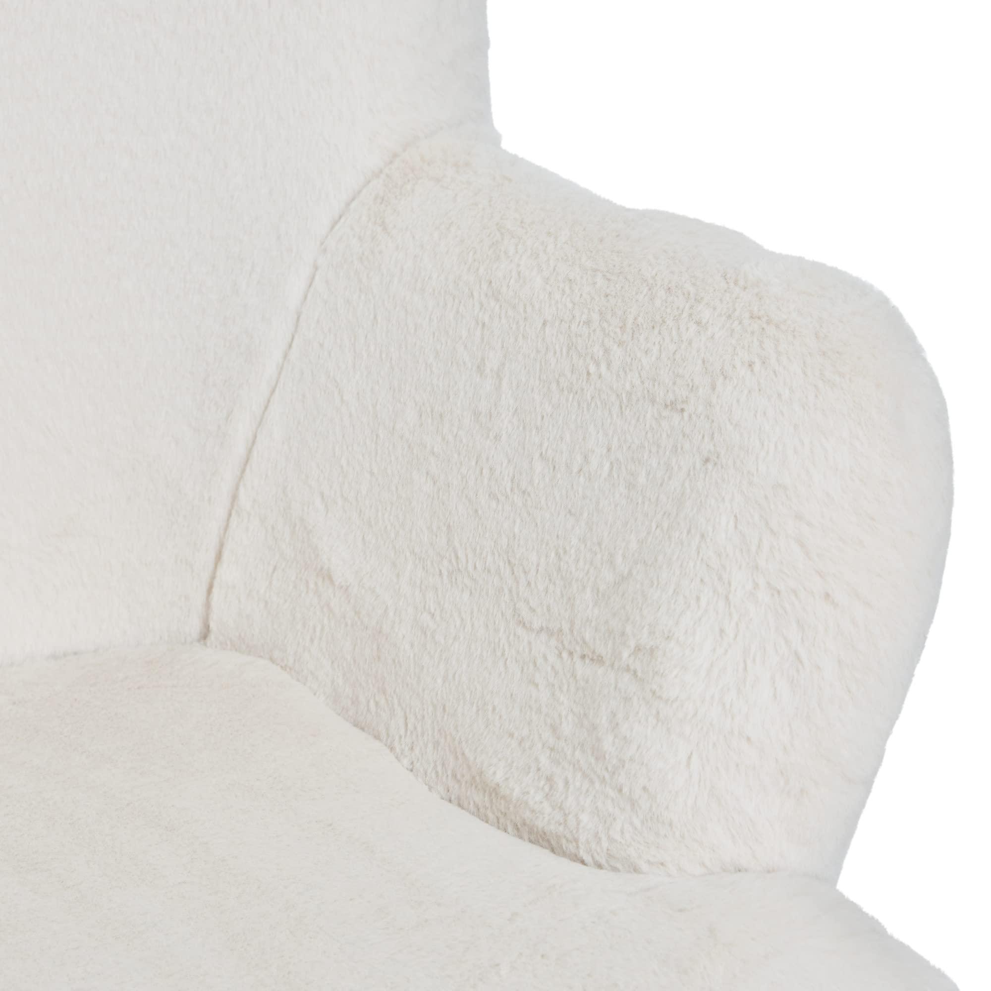 Creative Co-Op Creative Co-Op Plush Wingback Chair, White