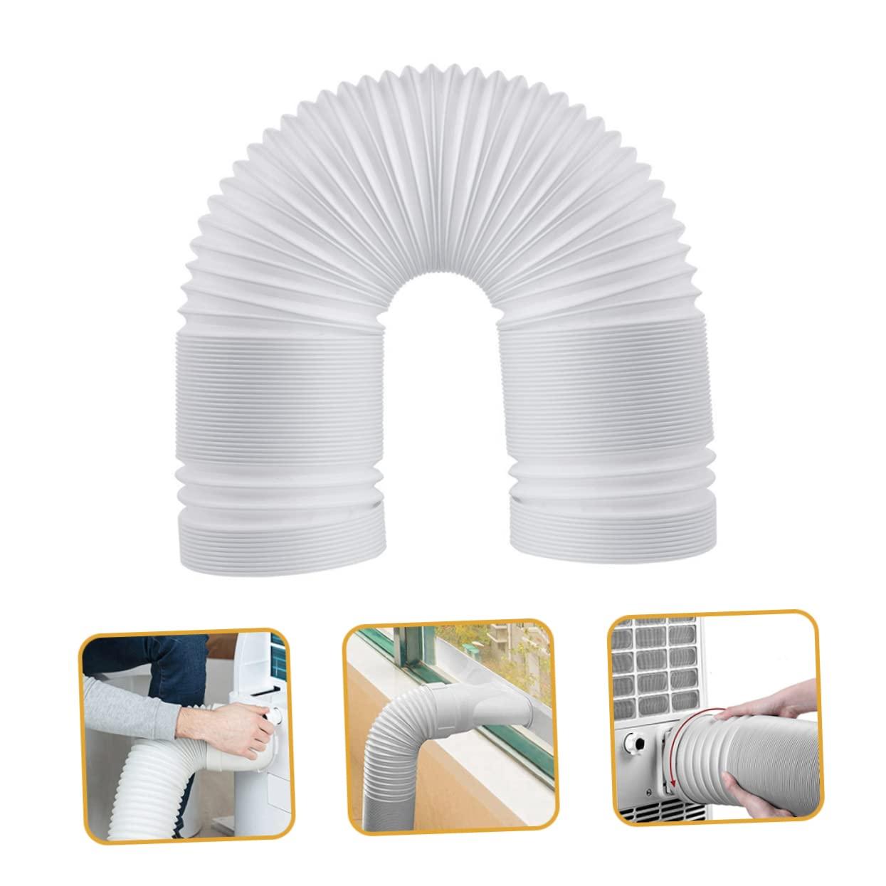 PRETYZOOM PRETYZOOM Easy Install AC Hose for Portable Air Universal Flexible Exhaust Hose Adapter No Tools Needed