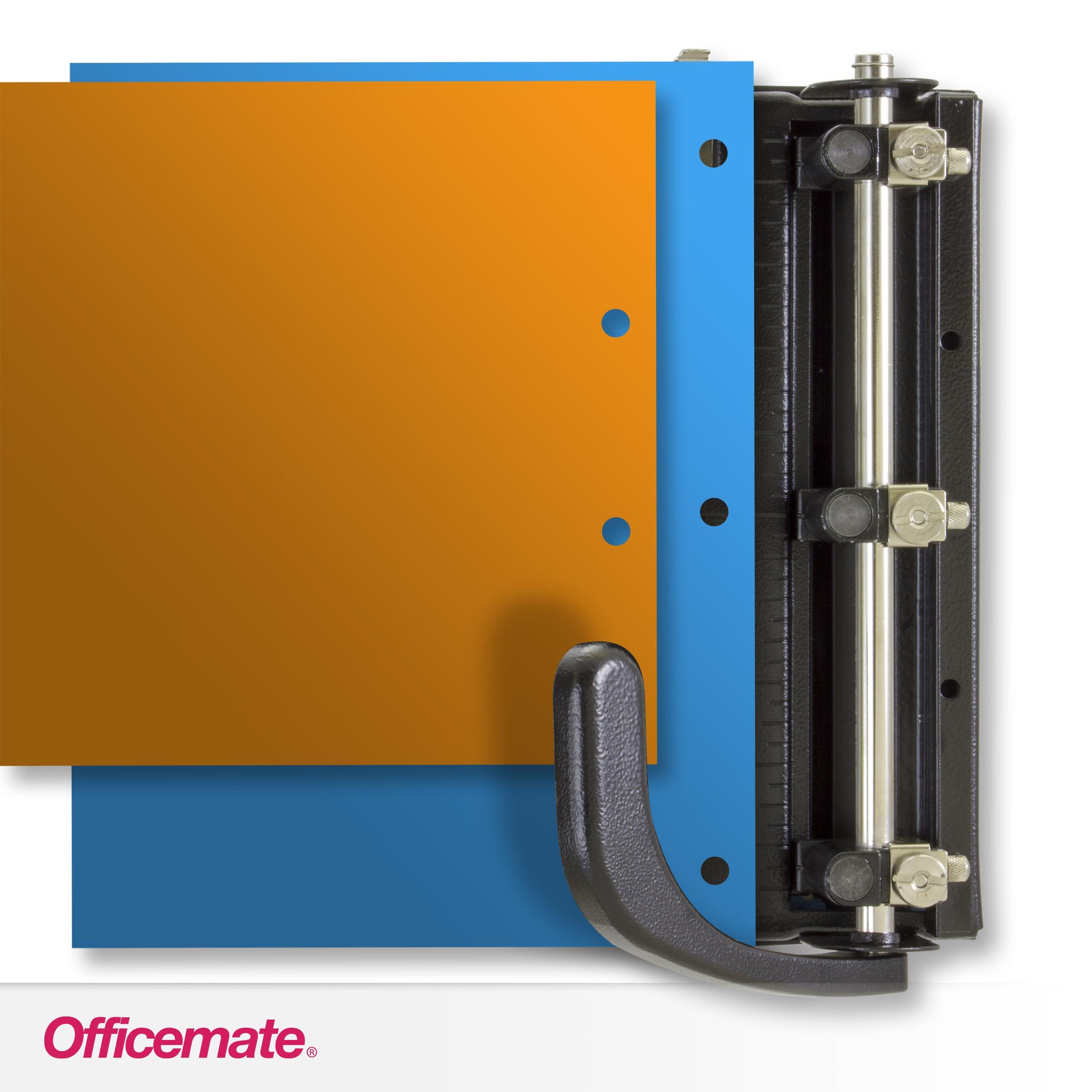 Officemate Officemate Heavy Duty Adjustable 2-3 Hole Punch with Lever Handle, 32-Sheet Capacity, Black (90078)