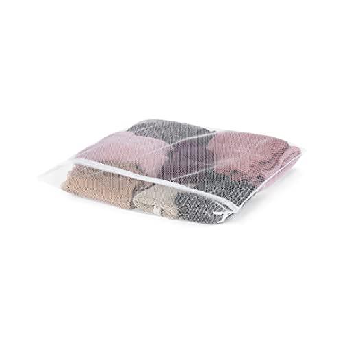 Compactor Compactor Large Zipped Laundry Bags for Washing Machines, 60 x 60cm, White