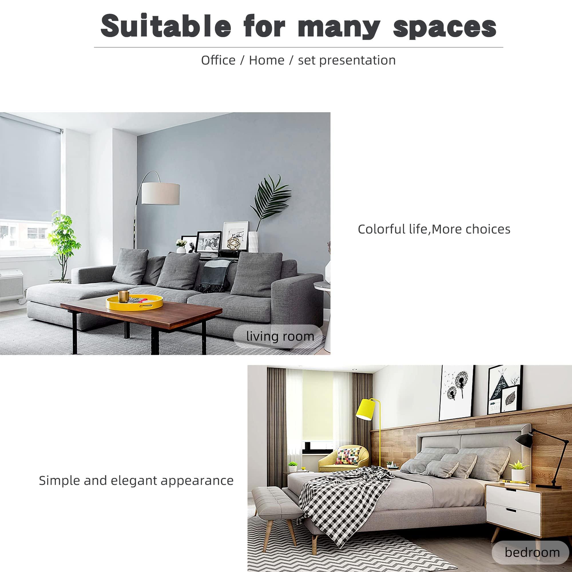 HOTSOON HOTSOON Blackout Roller Shades for Windows, Cordless Window Blinds Thermal Insulated Spring System Shades for Home Office, White, 63.5" W x 48" H