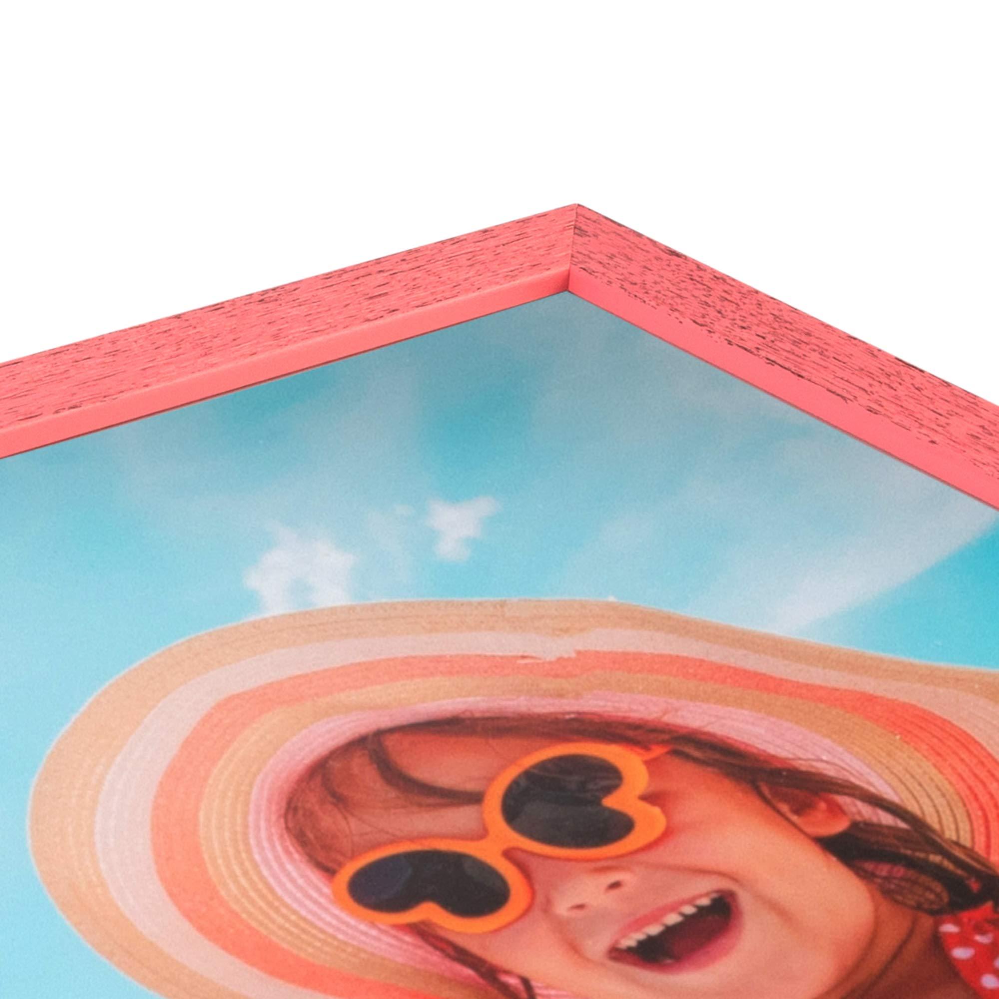 ArtToFrames ArtToFrames 7x19 inch Berry Rustic Barnwood Wood Picture Frame, 2WOM0066-1343-YPNK-7x19