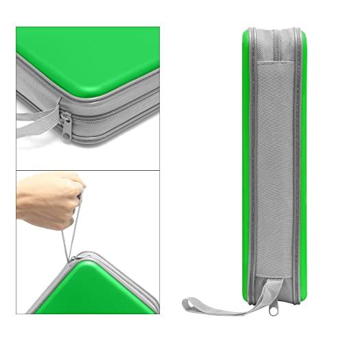 Siveit Siveit CD Case Holder, 80 Capacity CD/DVD Case Holders Wallet Hard Plastic CD DVD Disc Cases Storage Binder for Car Home Office Travel (Green)