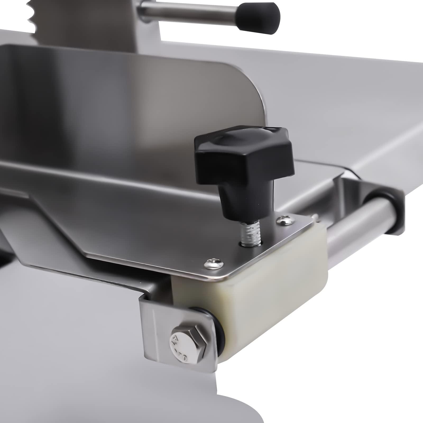 RENFANSHOP 650W Electric Meat & Deli Slicer,110V 60HZ Electric Bone Saw, Adjustable Slice Thickness Stainless Steel Blades & Safe Non-Slip Feet