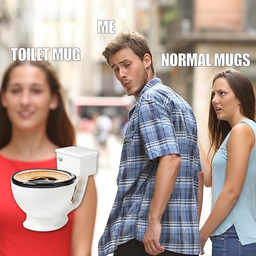 BigMouth Inc BigMouth Inc Toilet Mug - Funny Coffee Cup for Men, Women - Novelty Toilet Bowl Mug - Hilarious Gag Gift for Holidays, Birthday, Secret Santa Party - Ceramic Bathroom Mug for Home, Office - 12 Oz