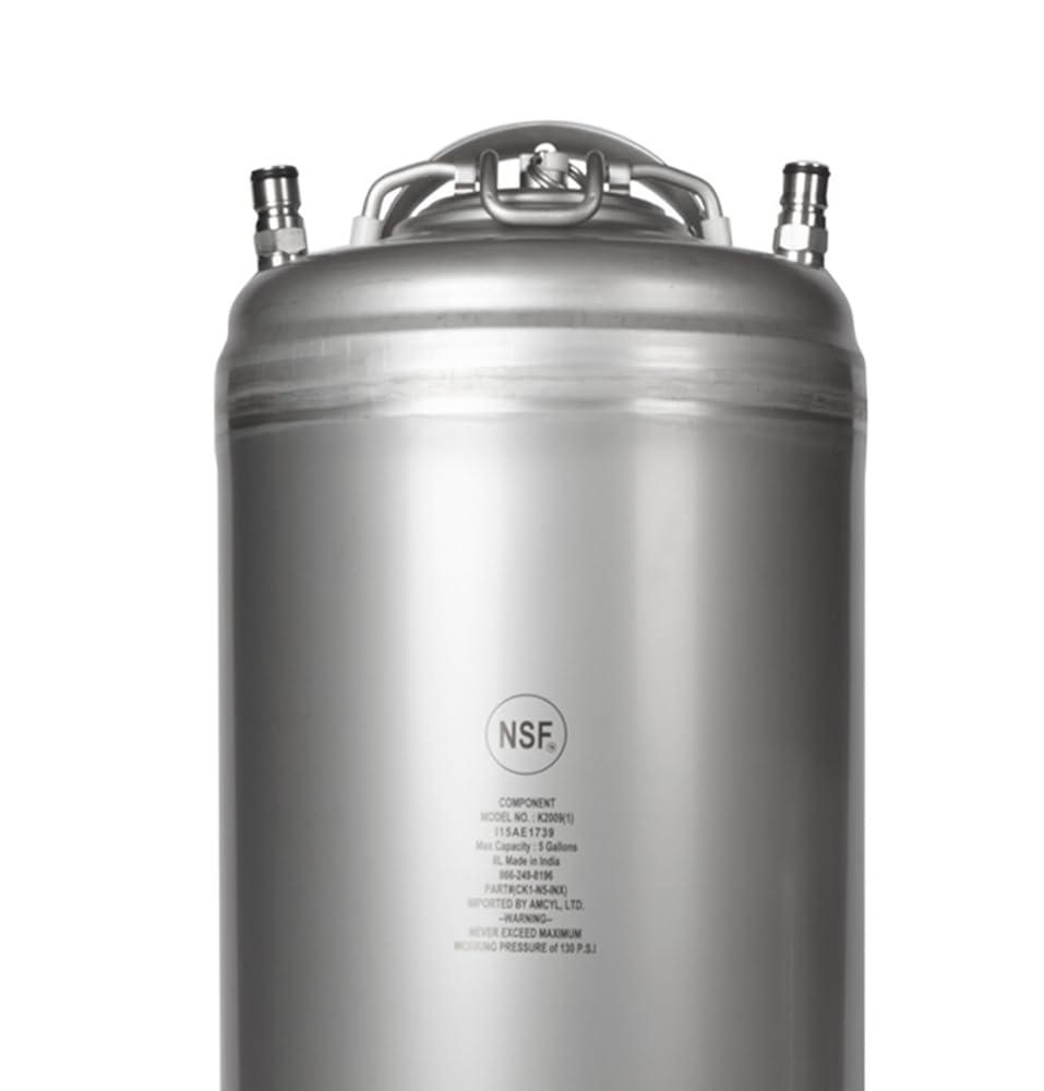 AMCYL Two Pack of New AMCYL 5 Gallon Ball Lock Kegs with Single Handle