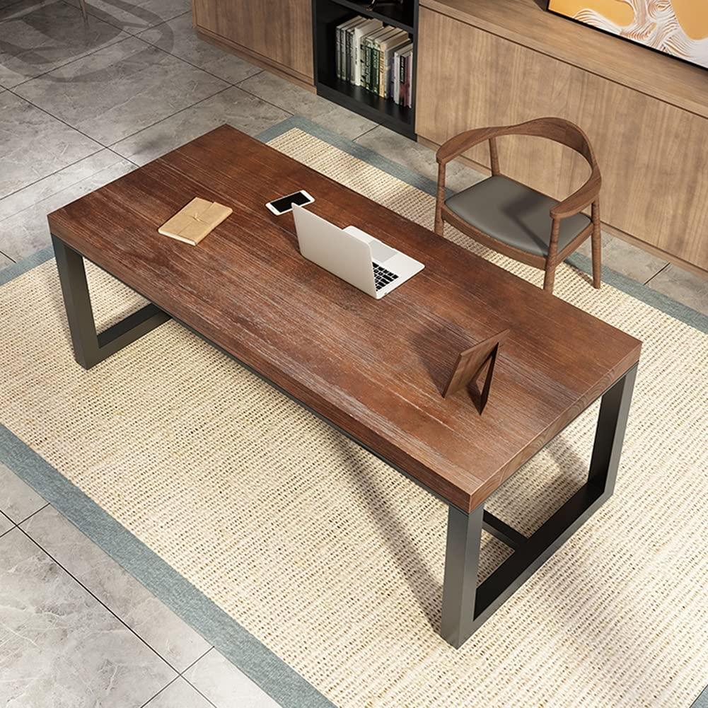 N/ LCYDMJ Computer Desk Modern Minimalist Solid Wood Desk, Home Office Computer Desk Conference Table, Multifunctional Kitchen Dining Table Tea Table, Easy Assembly (Size : 120cm/47.24in)