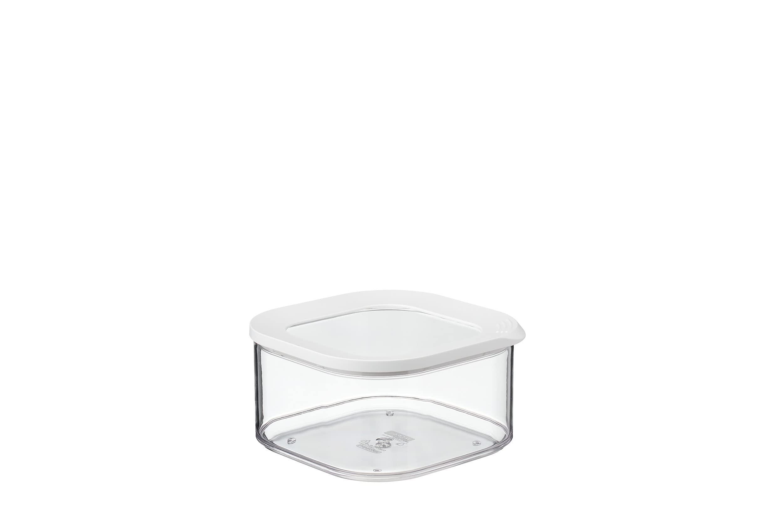 Rosti Mepal Mepal Modula Transparent Food Storage Containers | Perfect for Dry Goods | Dishwasher Safe | White Transparent Lids | 42oz/1250ml | BPA Free | Made in Holland