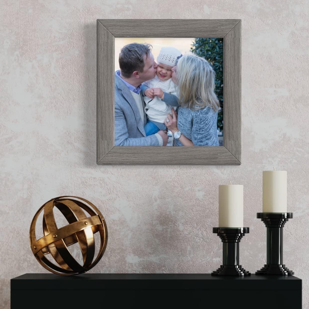 Poster Palooza Poster Palooza 23x32 Distressed/Aged Contrast Grey Complete Wood Picture Frame with UV Acrylic Plexiglass, Foam Board Backing & Hardware Included