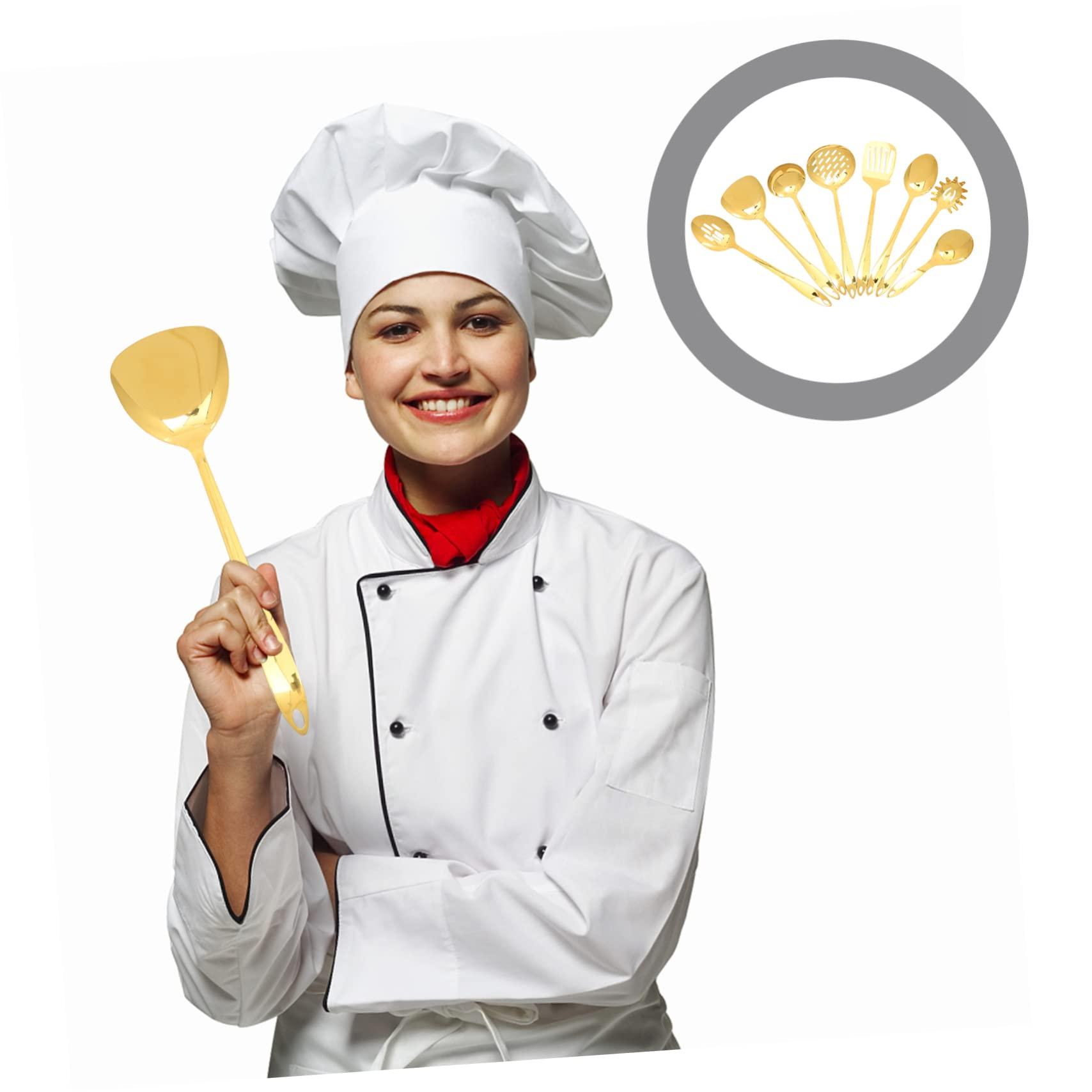 CIYODO CIYODO 1 Set Kitchen Set Cutlery Organizer Kitchen Gadgets Pot Induction Cookware Pan Utensil Mixing Spoon Sink Tool Kit Silverware Kitchen Accessories Dishwasher Stainless Steel Golden