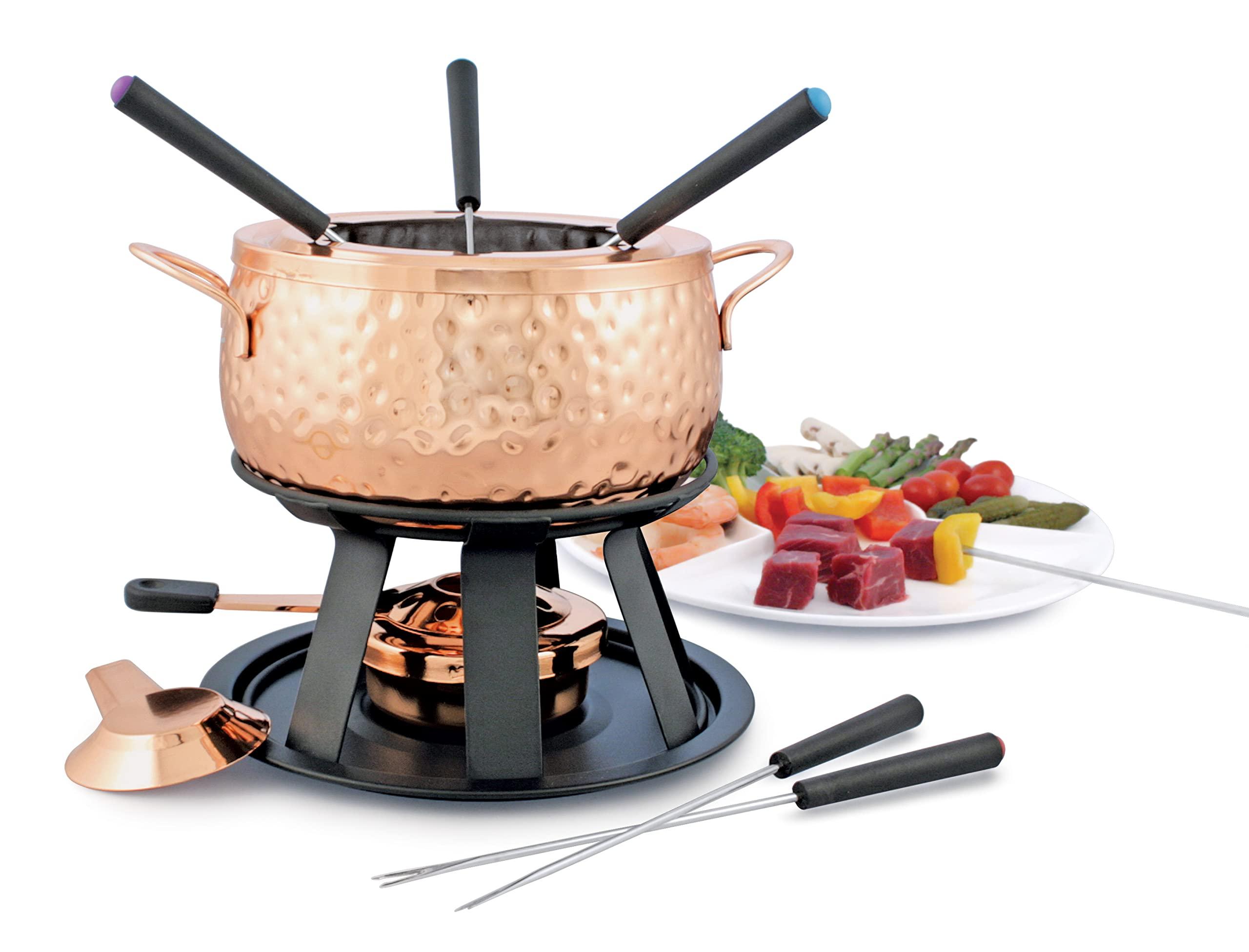 Swissmar Swissmar F66915 11-Piece Biel Meat Fondue Set, Copper