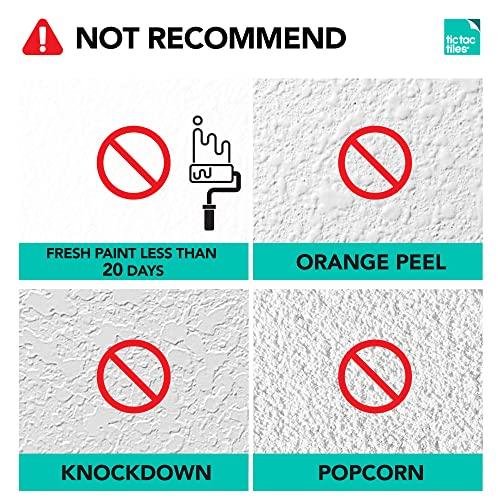 Tic Tac Tiles Tic Tac Tiles Peel and Stick Self Adhesive Removable Stick On Kitchen Backsplash Bathroom 3D Wall Sticker Wallpaper Tiles in Polito Designs (10 Sheets, Grigio)