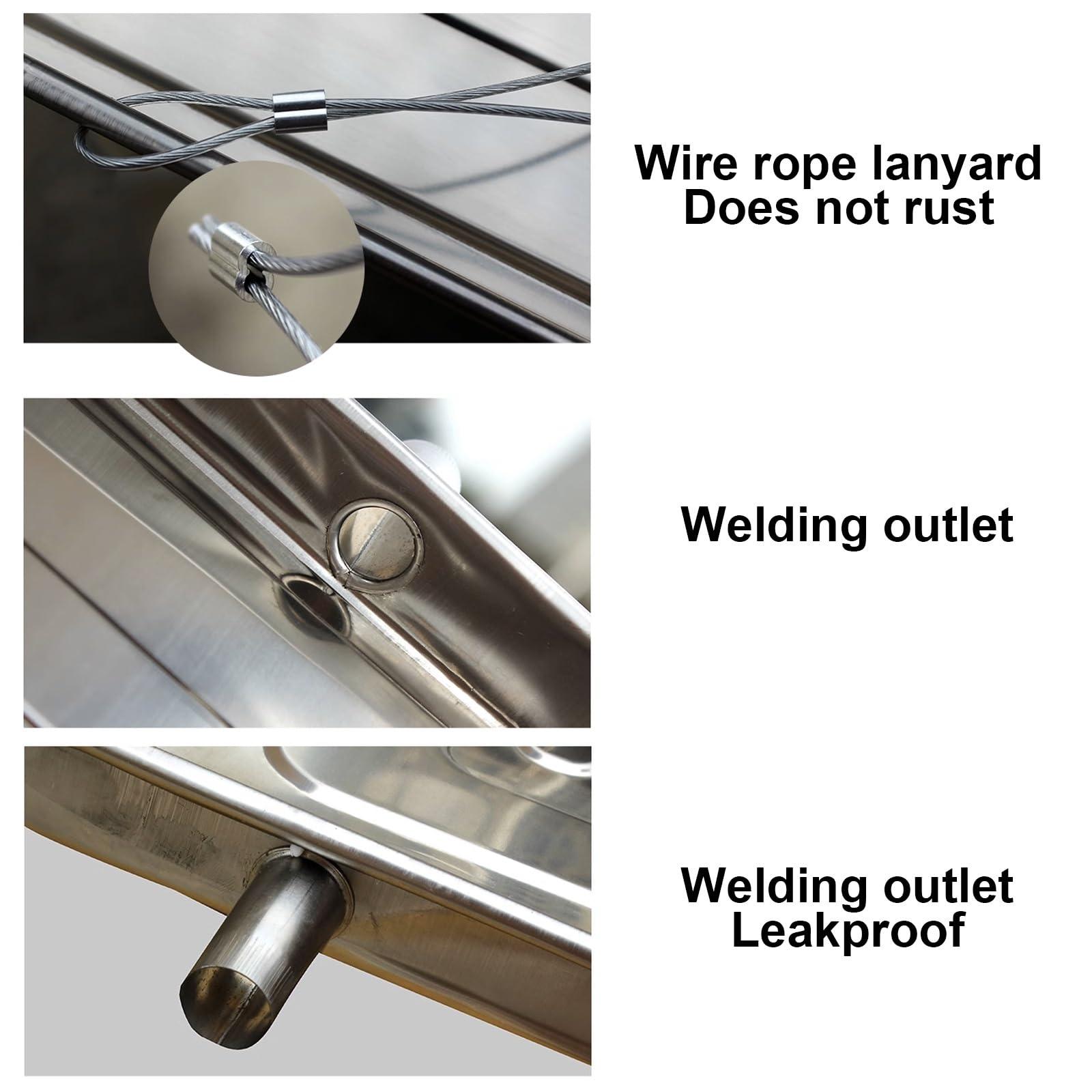 WYHBXD Air Conditioner Condensate Drain Pan, Outdoor Stainless Steel Universal Ac Drip Cushion Water Collecting Drainage Pan, for Window Ac and Mini Split Units (Color : 3P 92x44cm/36x17in)