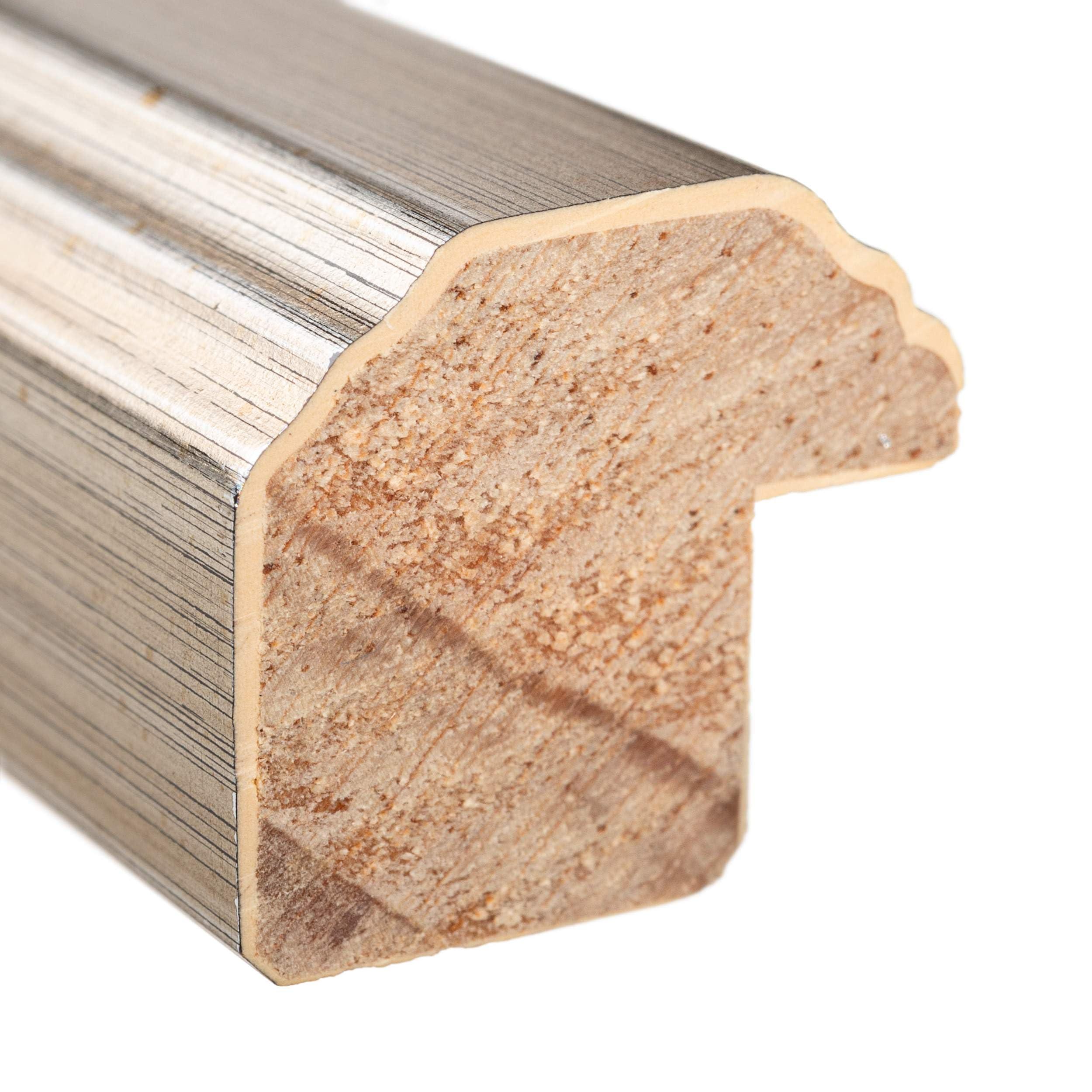 Poster Palooza Poster Palooza 20x27 Frame Silver Modern Solid Wood Picture Frame | 0.75 Inch Moulding Width | with UV Acrylic Plexiglass, Foam Board Backing & Hanging Hardware Included