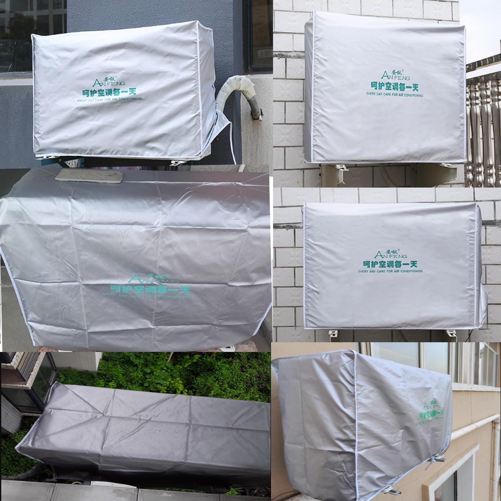 Torzk Air Conditioner Cover, Outdoor Anti-Dust Waterproof Sun Protection Window Air Conditioner Protects Cover AC Cover Made Of Oxford, Portable AC Cover For Outdoor Units ( Size : 1P(72*26*57) )