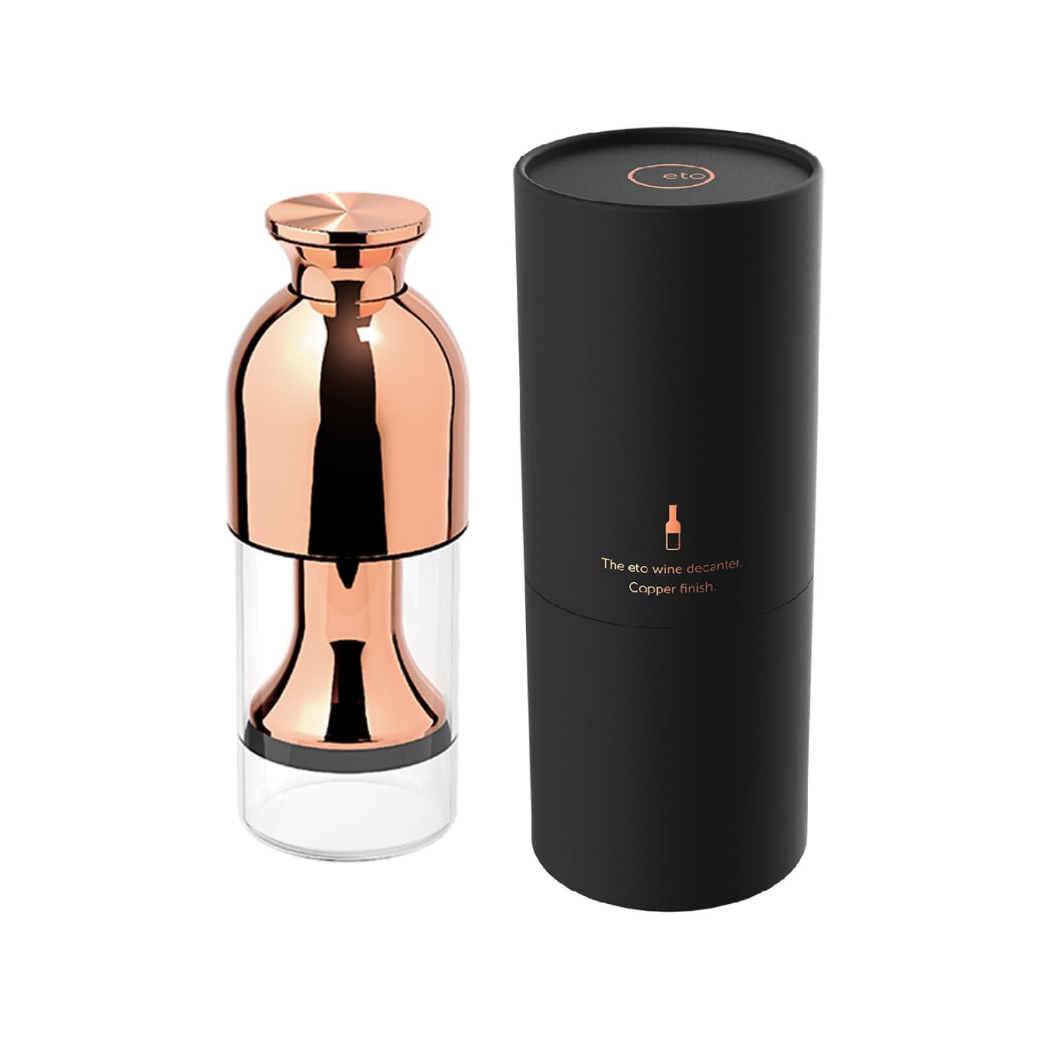eto eto wine decanter in copper: mirror finish