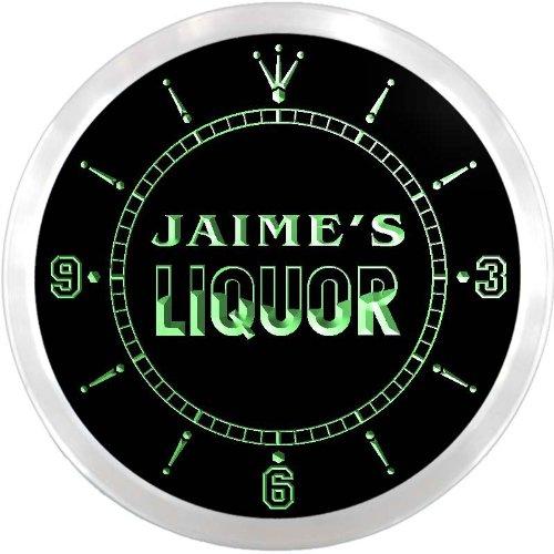 ADVPRO AdvPro ncx0266-tm Jaime\'s Liquor Custom Name Neon Sign Clock