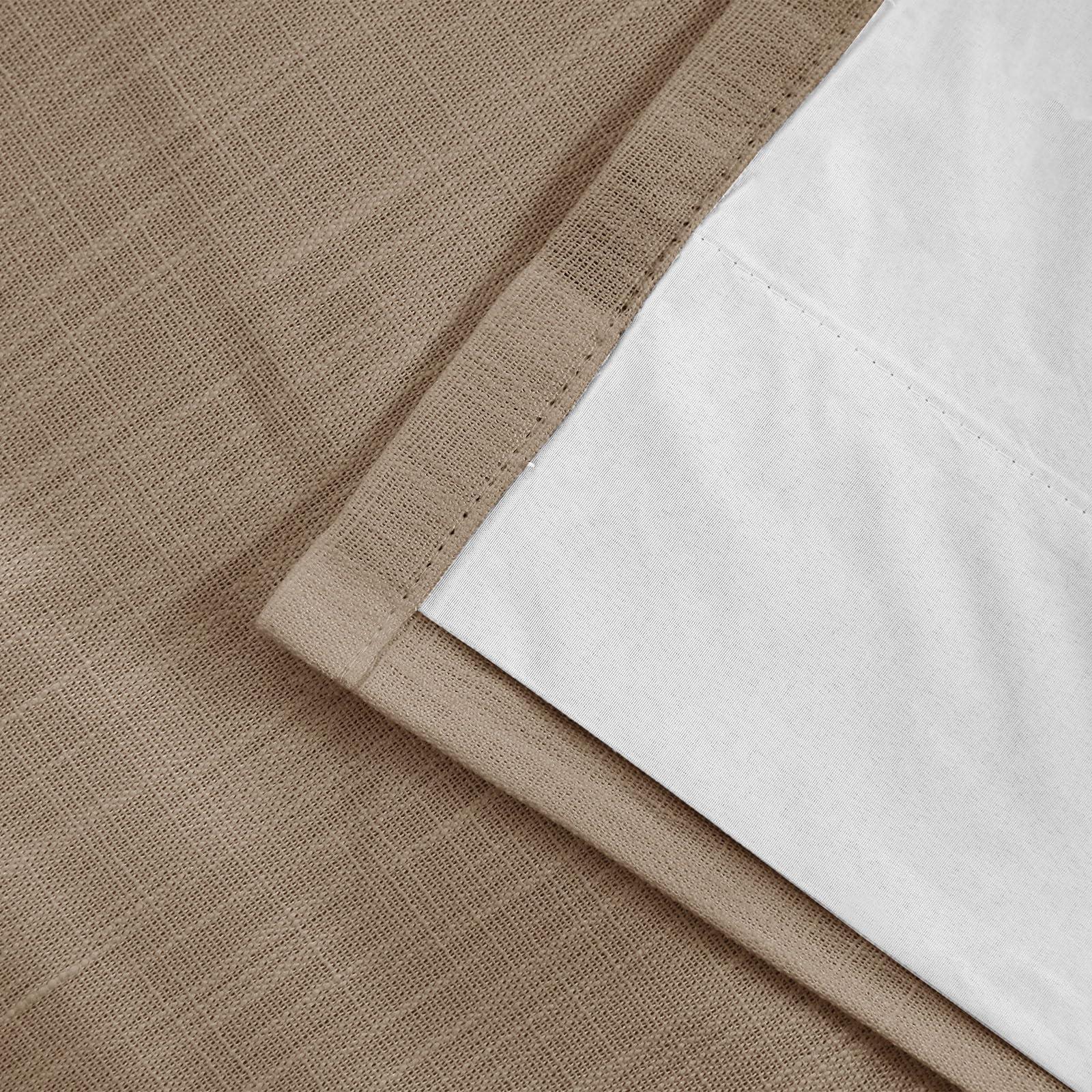 DotheDrape 88 inch Pinch Pleated Blackout Curtains 2 Panels Set, 100% Blackout Thermal Insulated Faux Linen Pinch Pleat Drapes, 60W x 88L, Walnut