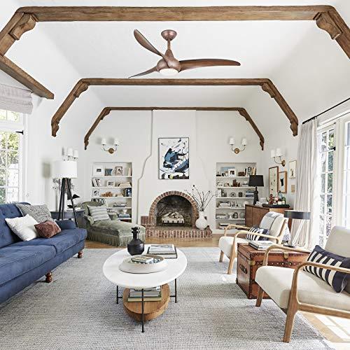 MINKA-AIRE MINKA-AIRE F844-DK Light Wave 52 Inch Ceiling Fan with LED Light Kit, Brown Distressed Koa Finish