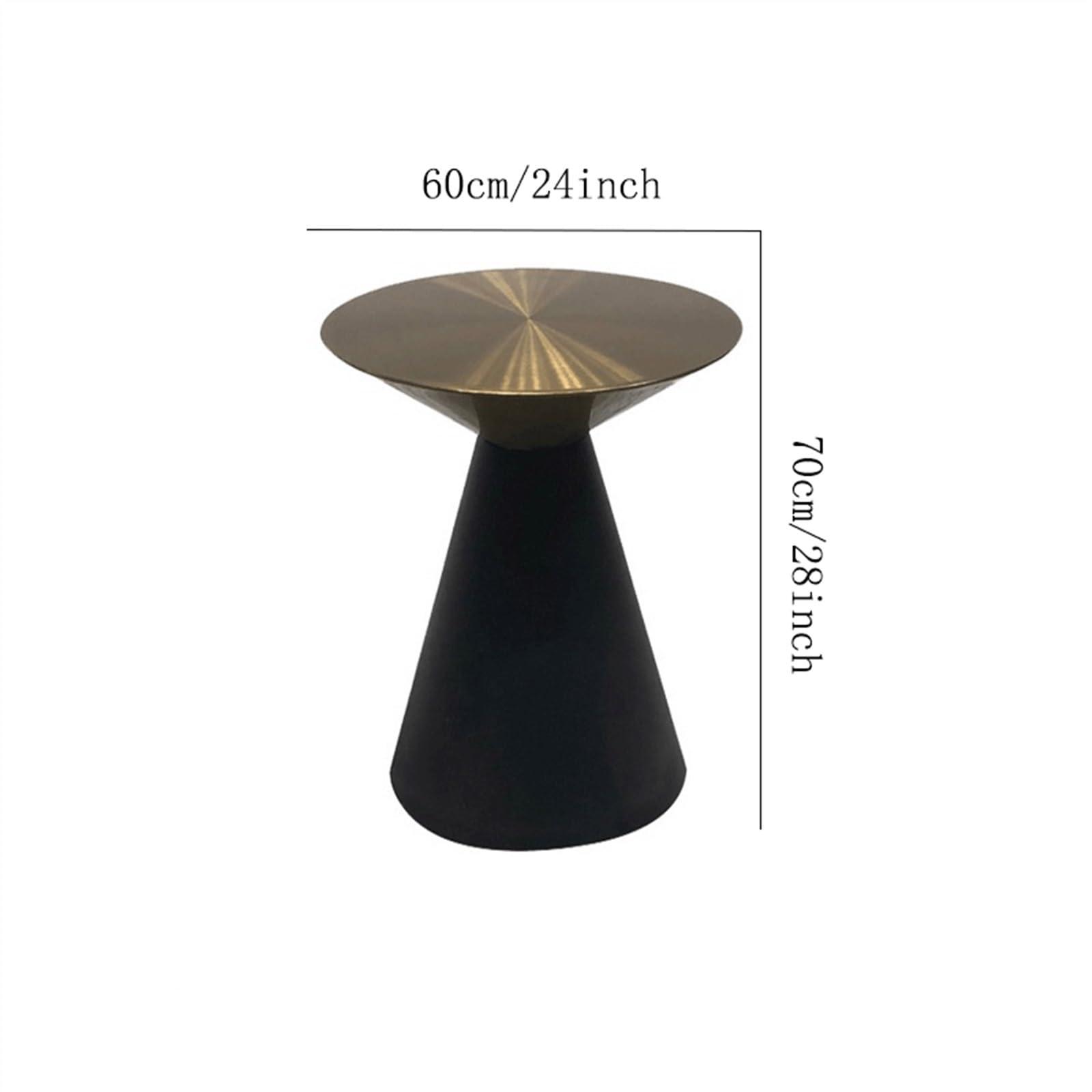 GLigeT End Table Sofa Side Table Metal Round Side Table, Corner Table, Small Coffee Table with a Unique Shape for The Home, Dining Room or Living Room Tea Table(Large)
