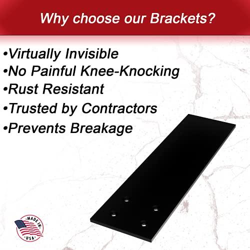 The Original Granite Bracket Countertop Support Bracket Heavy Duty 4\"w X 10\" L Black