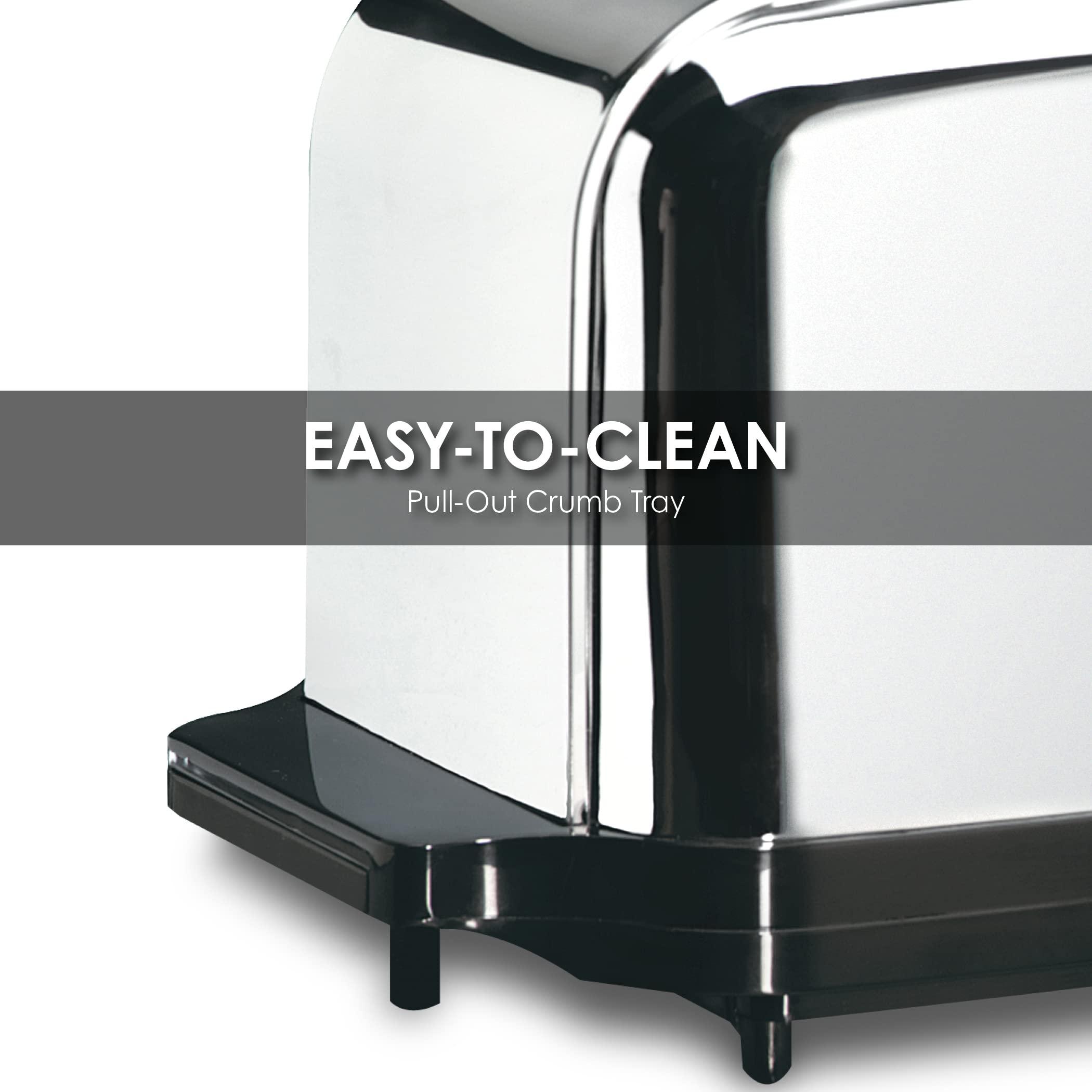 Waring Commercial Waring Commercial WCT702 2-Slice Commercial Light Duty Pop-Up Toaster, 120V, 5-15 Phase Plug, Silver, 2-Compartment