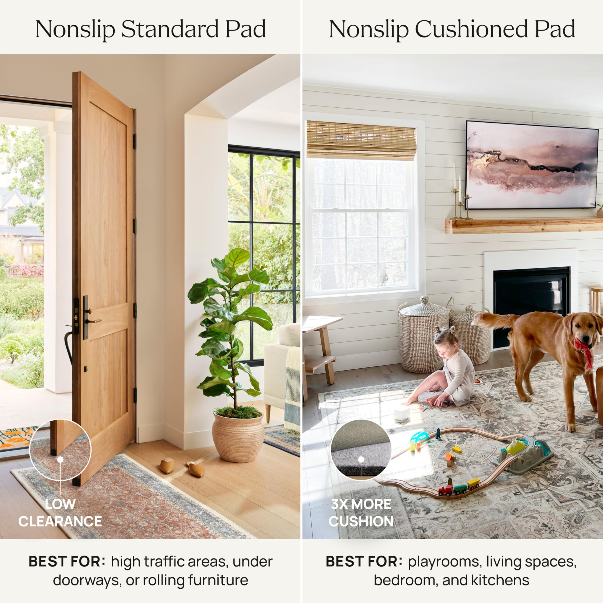 RUGGABLE Ruggable x Jonathan Adler Washable 2x3 Area Rug, Inkdrop Camel & Ivory, Premium Modern Rugs for Living Room, Bedroom, Kitchen, Office, Classroom with Gripper Non Slip Pad