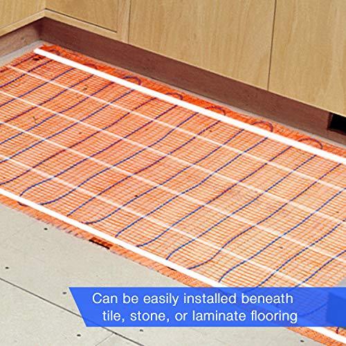 SunTouch SunTouch TapeMat Electric Under Floor Heating Kit with Command Touch Programmable Thermostat 120V, 2.0' x 10.0' (20 Sq. Ft.), Orange