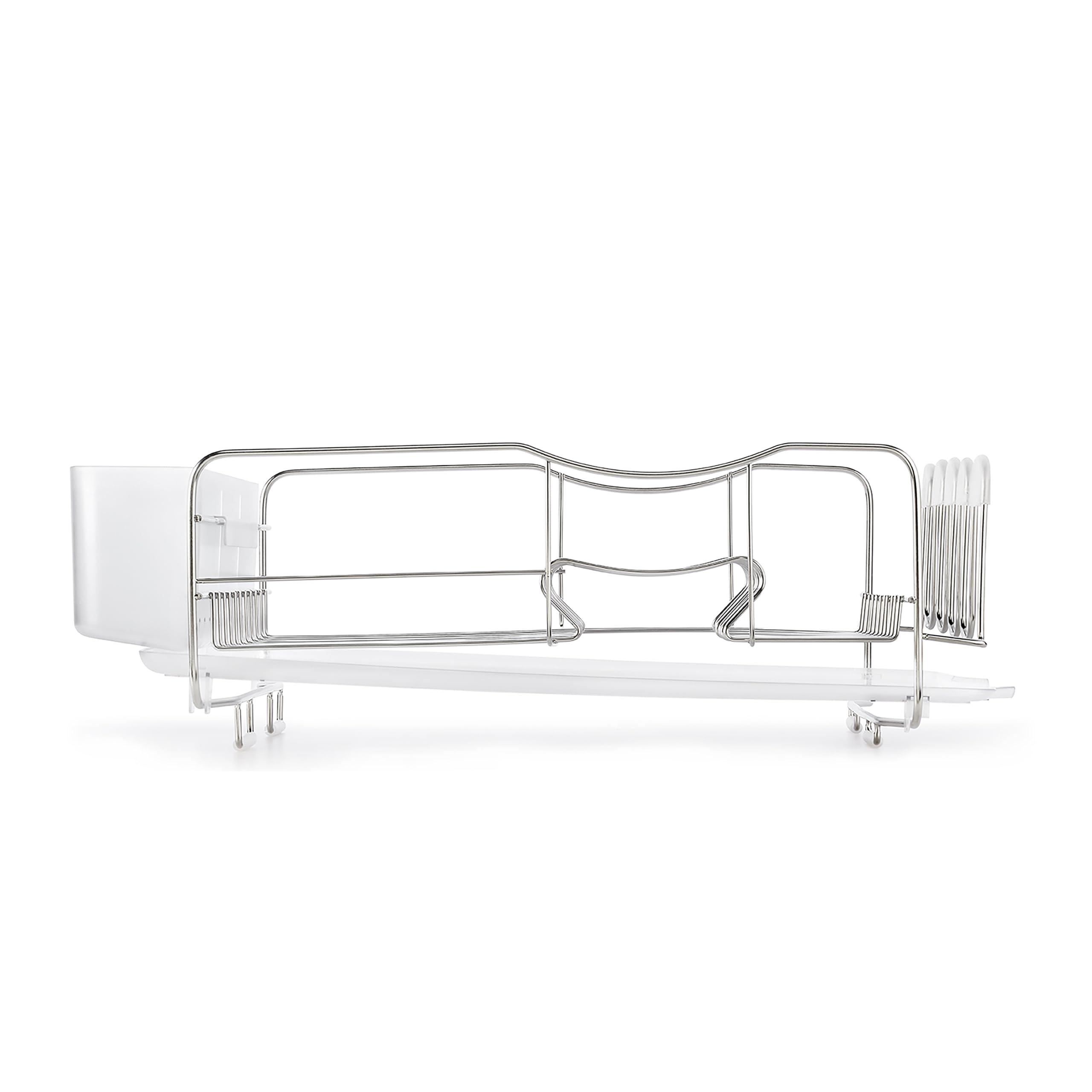 Polder Polder Advantage 3-Piece Stainless Steel Dish Rack, Kitchen Organization and Storage, Dish Drying Rack for Kitchen Counter, 20.3\" x 13.8\" x 6.3\"