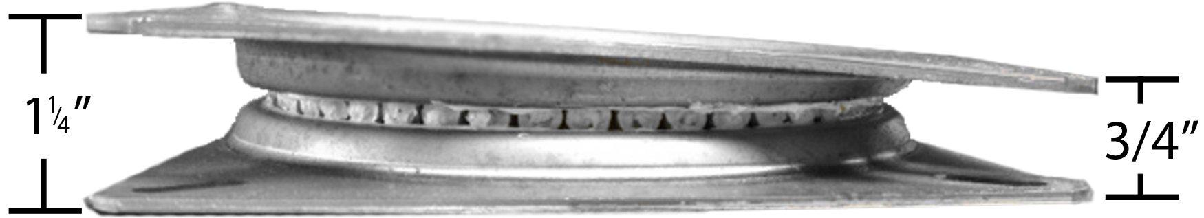 chairpartsonline chairpartsonline 7" Heavy Duty Replacement Bar Stool Swivel w/ 3 Degree Pitch - Made in The USA - S4696