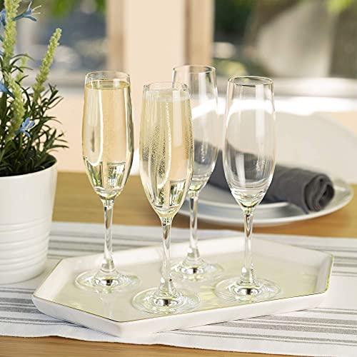 Spiegelau Spiegelau Wine Lovers Champagne Wine Glasses Set of 4 - European-Made Crystal, Classic Stemmed, Dishwasher Safe, Professional Quality Wine Glass Gift Set - 6.7 oz