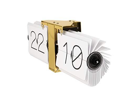 Karlsson Karlsson Flip Clock No Case White, Brass Stand, Steel, 8.5 x 36 x 14 cm