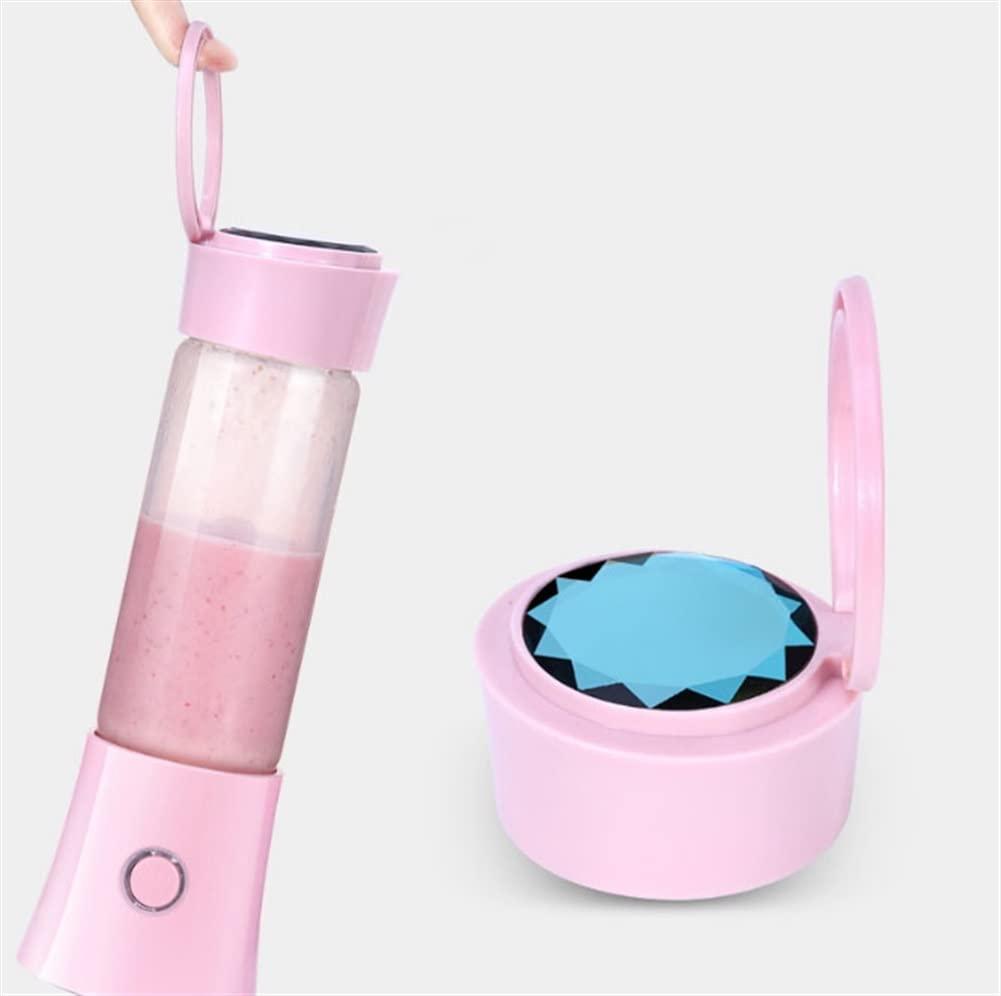 SMSOM SMSOM Portable Blender, Personal Mini Blender for Shakes and Smoothies, Small Blender Cup, USB Rechargeable for Outdoors, Travel & Office (Color : Pink)